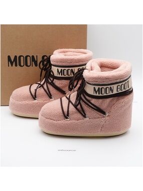 NEW Moon Boot Icon Low Fleece Snow Boots Pink